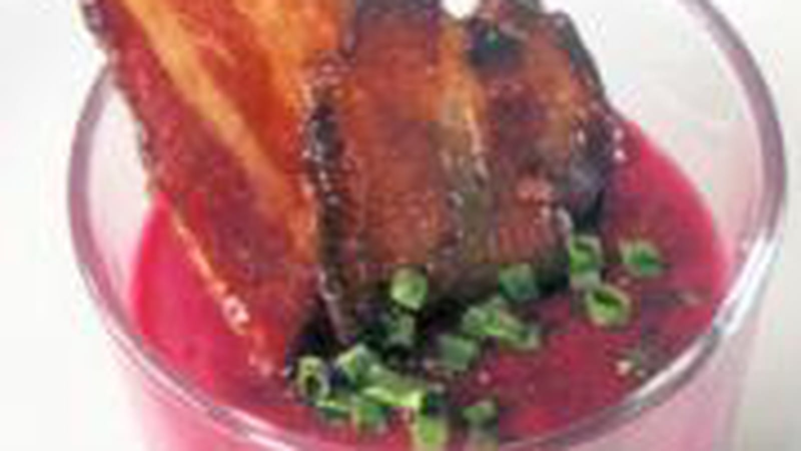 Soupe betterave Kiri et lard