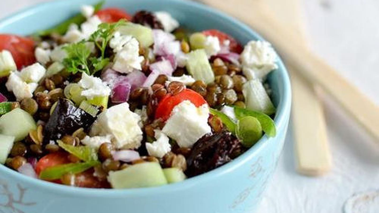 Salade de lentilles au fromage