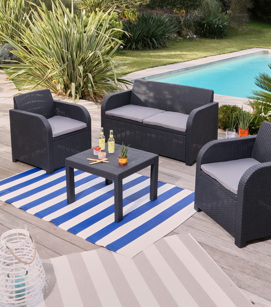 Tapis Hawaï rayé d'Alinéa