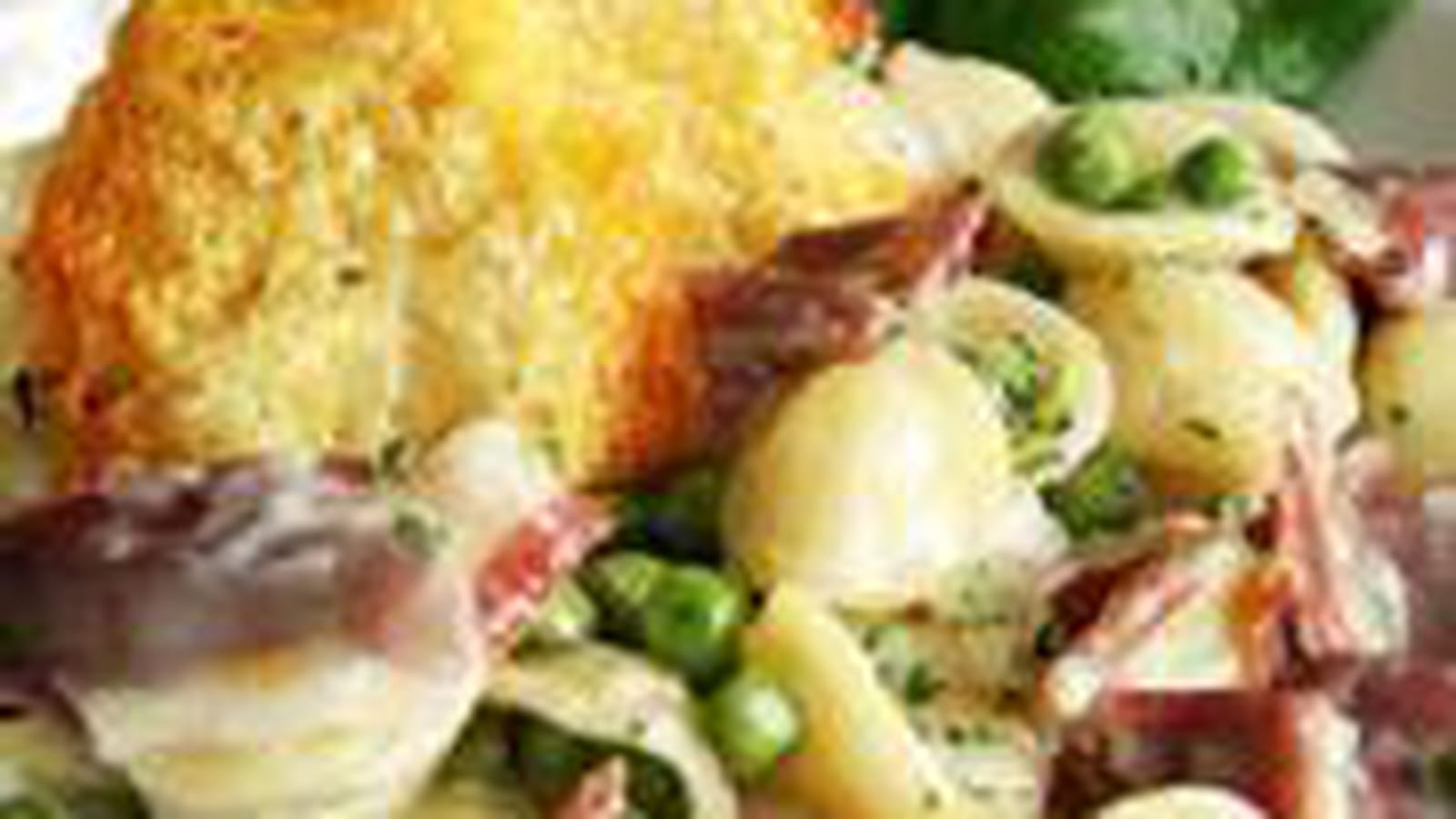 Orecchiette petits pois jambon chèvre