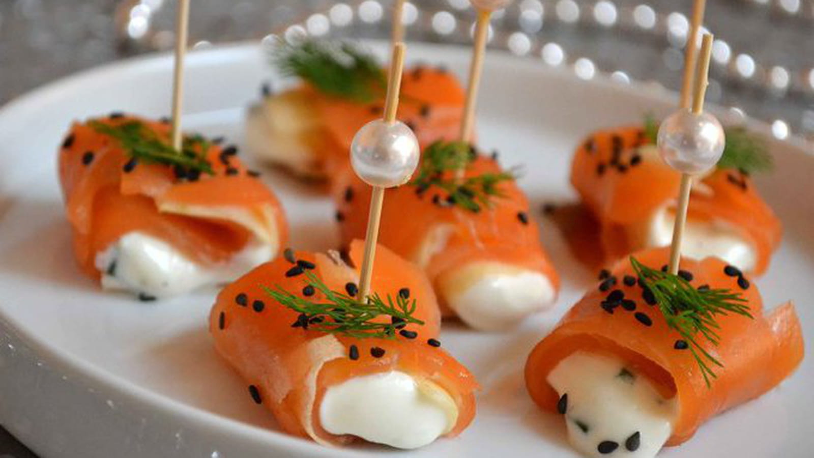 Roulades de saumon fumé