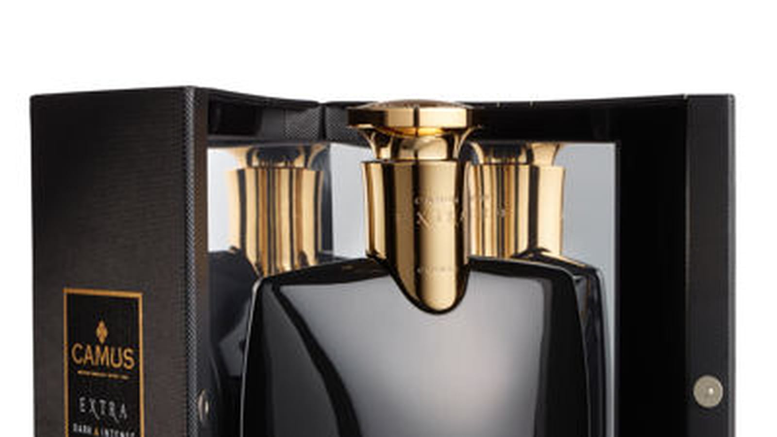 CAMUS EXTRA DARK INTENSE GIFT BOX OPENED WITH DECANTER BD