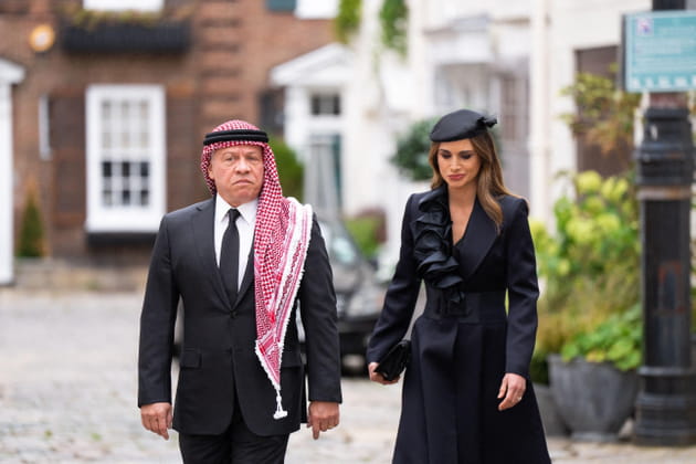 Abdullah II et la reine Rania Al Abdullah de Jordanie - PHOTOS des invit&eacute;s aux obs&egrave;ques de la reine
