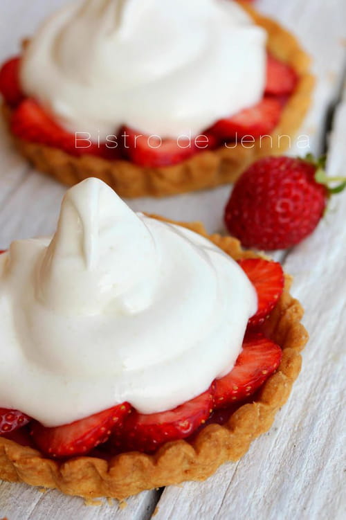 Tartelettes aux fraises meringuée