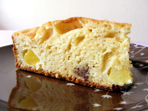 Gâteau au yaourt, pêches et Toblerone (léger)
