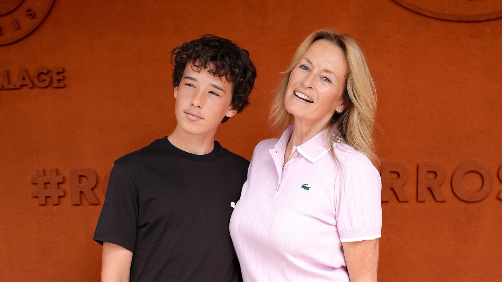 Estelle Lefébure et son fils