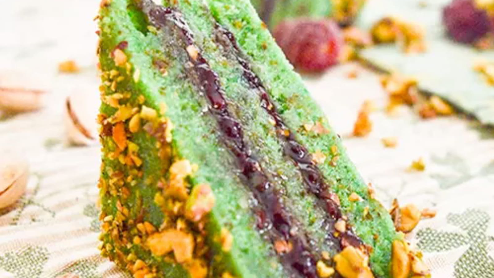 Mini club-sandwich pistache & framboises