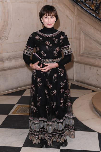 Kristin Scott Thomas au d&eacute;fil&eacute; Christian Dior