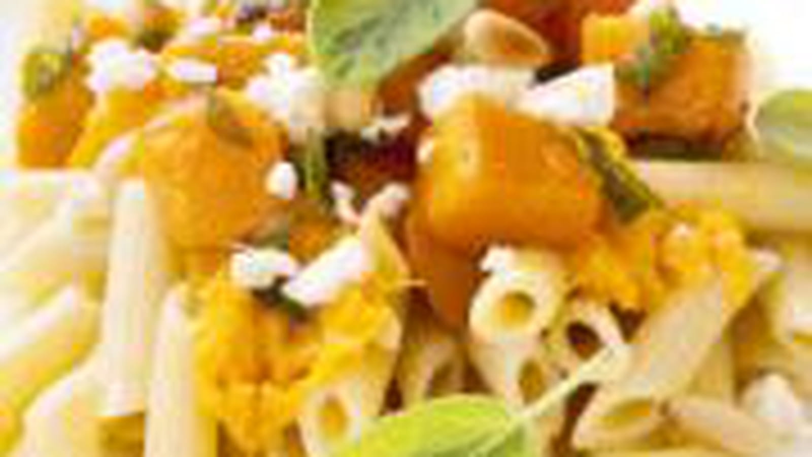 Penne au potimarron et copeaux de parmesan