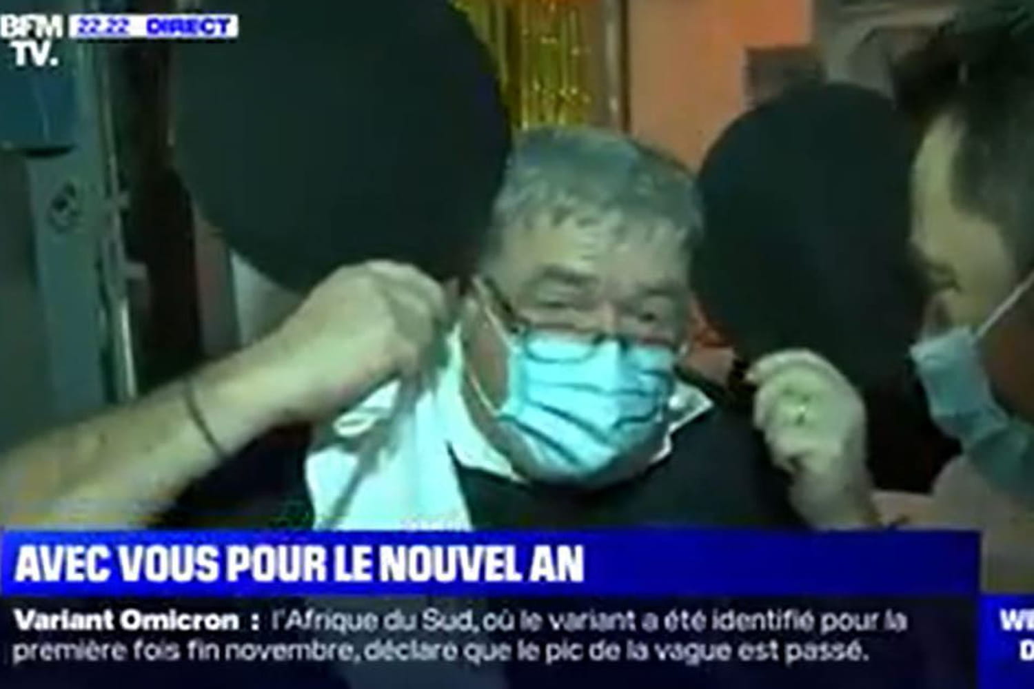 Nouvel An (assis et masqué) : Rire, Choc et Malaise sur BFMTV