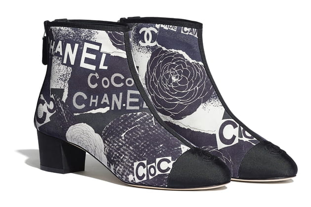 Bottines imprim&eacute;es de Chanel