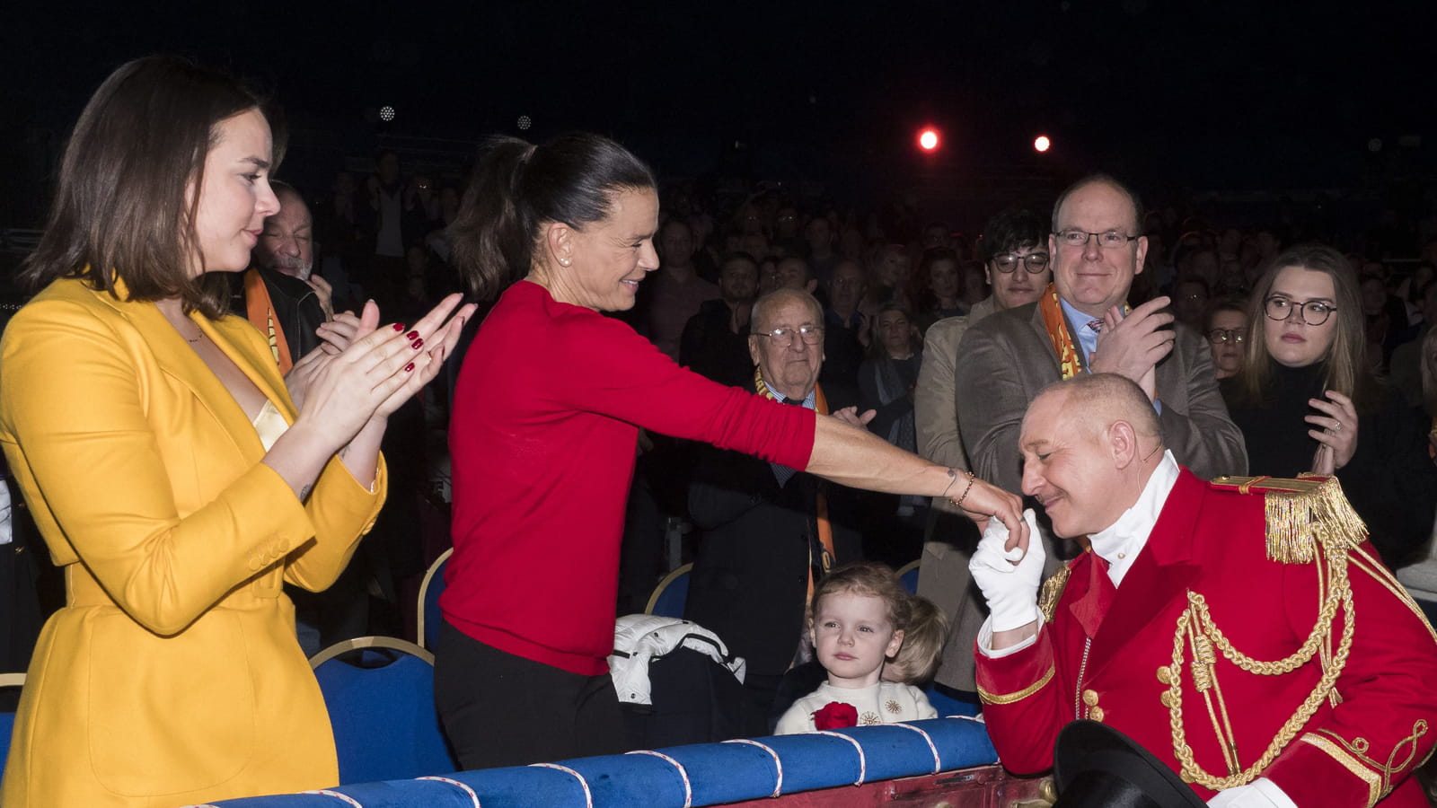 Pauline Ducruet, Camille Gottlieb, Stéphanie et Albert de Monaco et ses enfants Jacques et Gabriella 