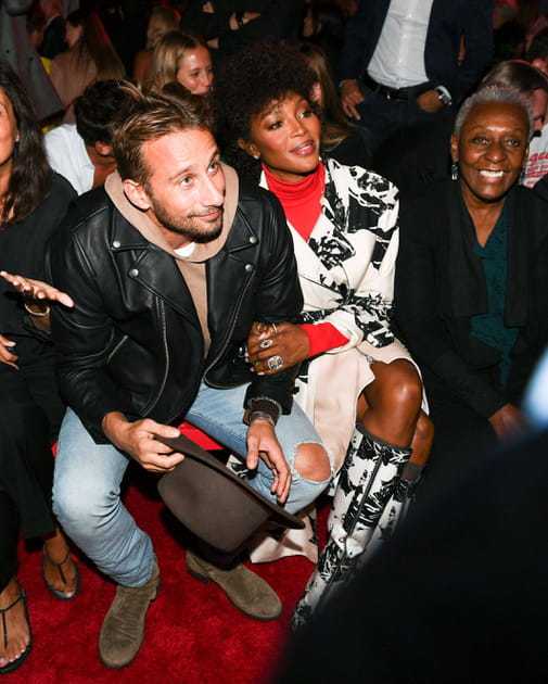 Matthias Schoenaerts, Naomi Campbell et Bethann Hardison au d&eacute;fil&eacute; Calvin Klein