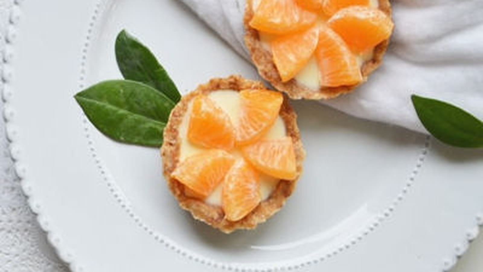 Tartelettes crues aux mandarines