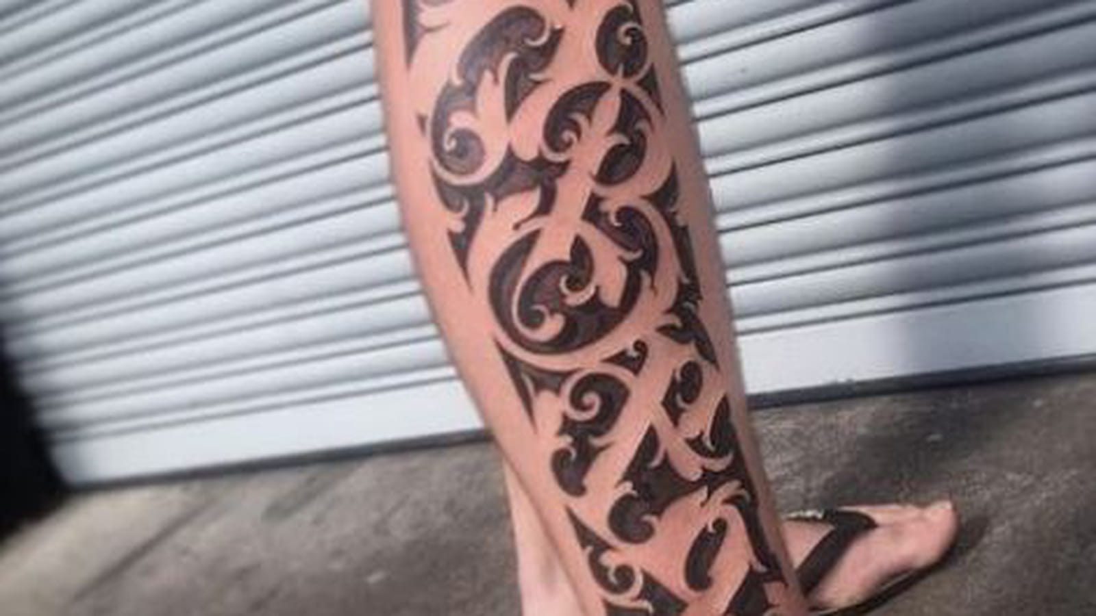 Gravures 3D sur la jambe