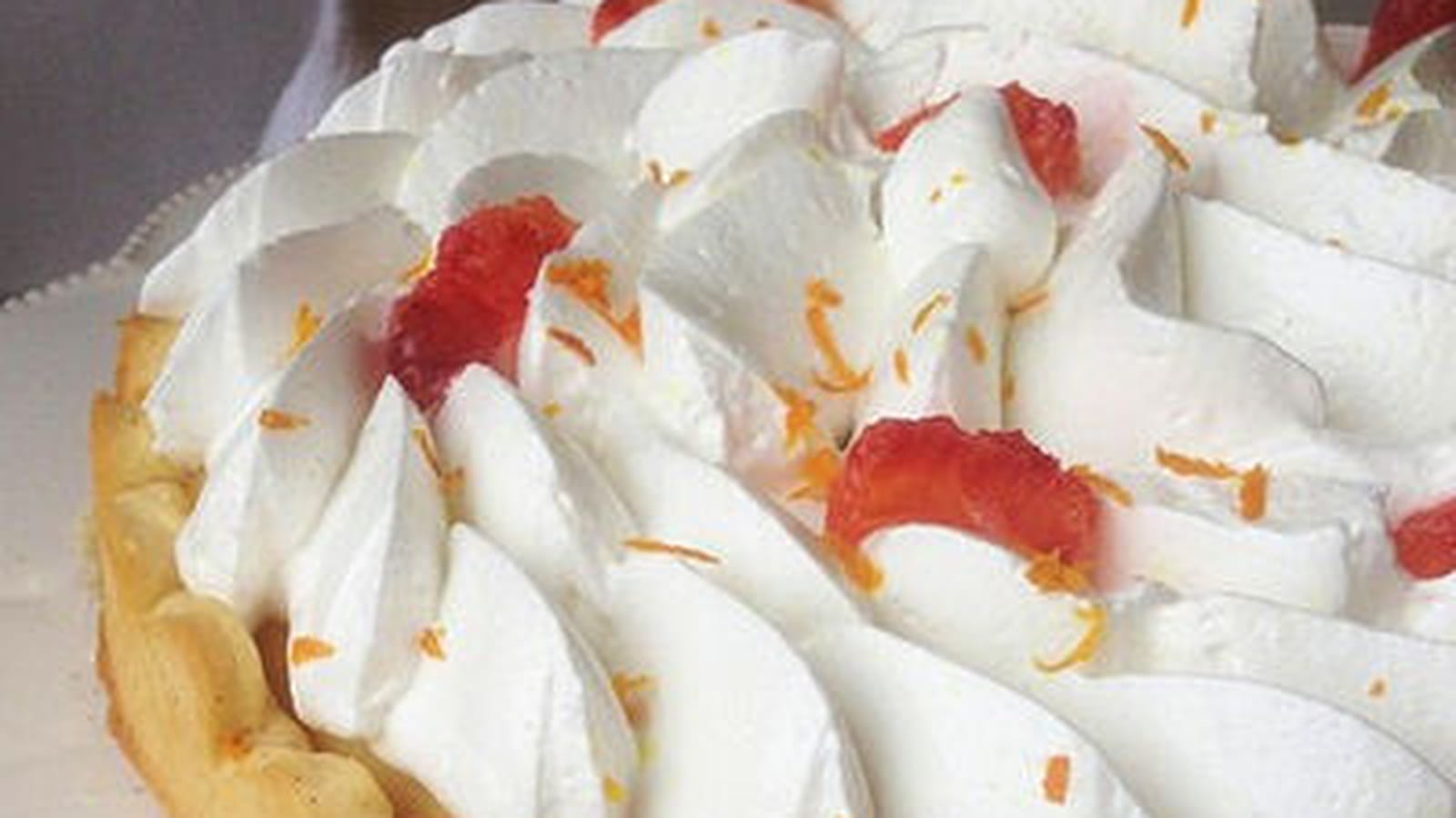 Tarte à l'orange sanguine meringuée