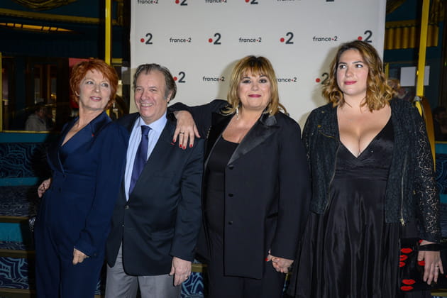 V&eacute;ronique Genest, Daniel Russo, Mich&egrave;le Bernier et sa fille Charlotte Gaccio sur le photocall