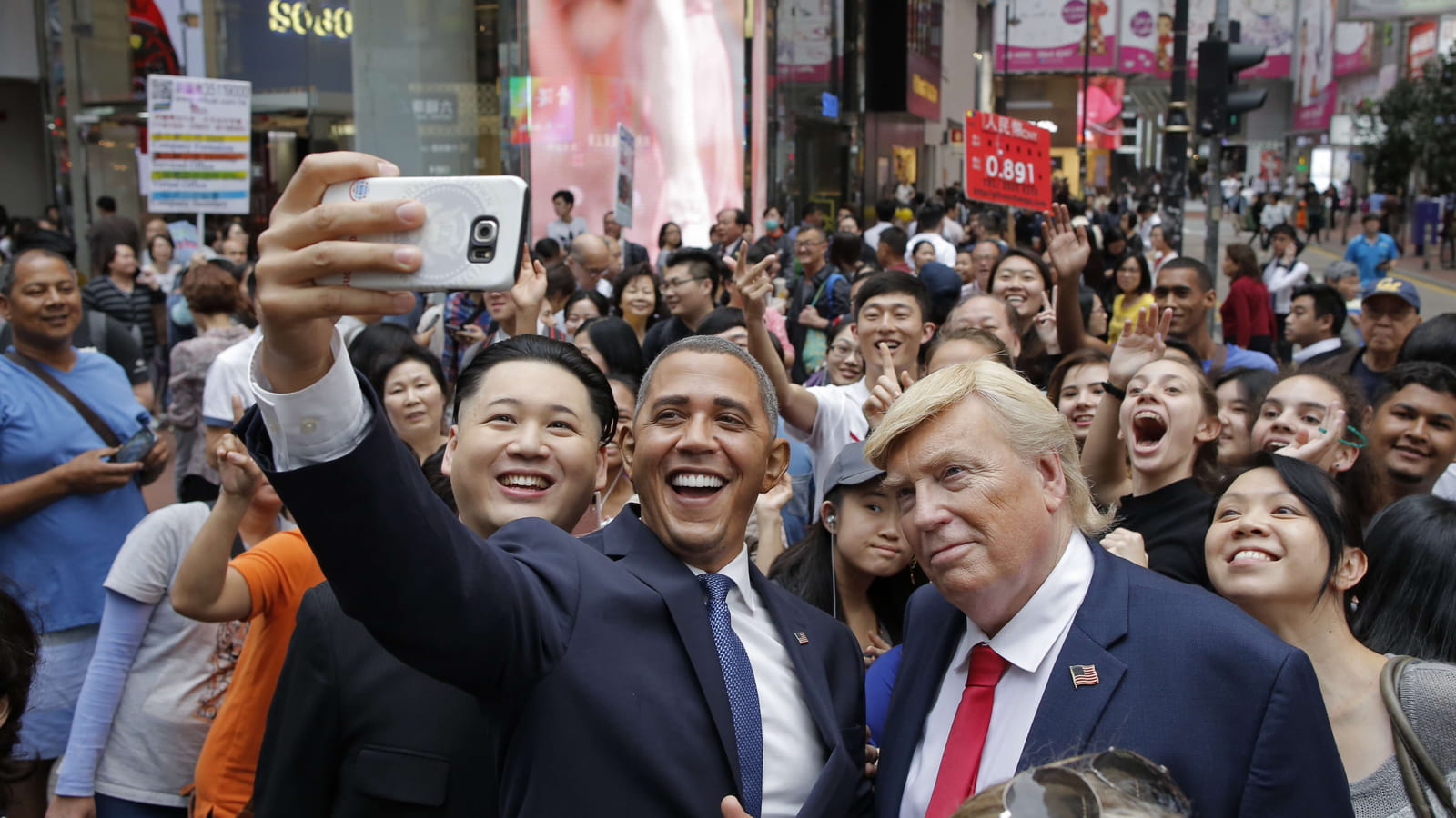 Barack Obama, Donald Trump et Kim Jong Un 