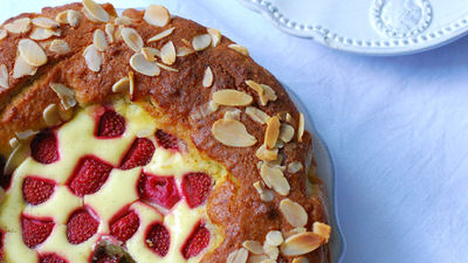 Amandier façon cheesecake aux fraises sans sucre