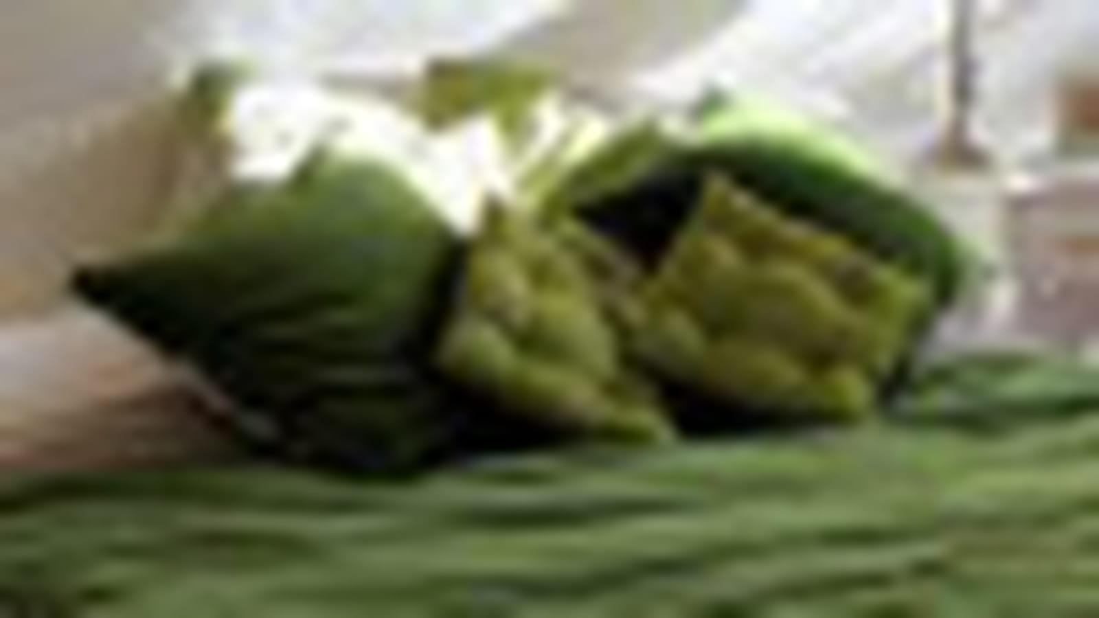 Chambre vert anis