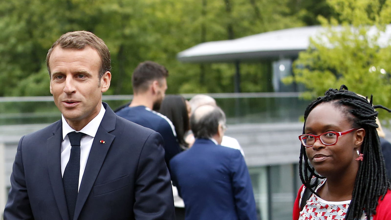 Sibeth Ndiaye et Emmanuel Macron