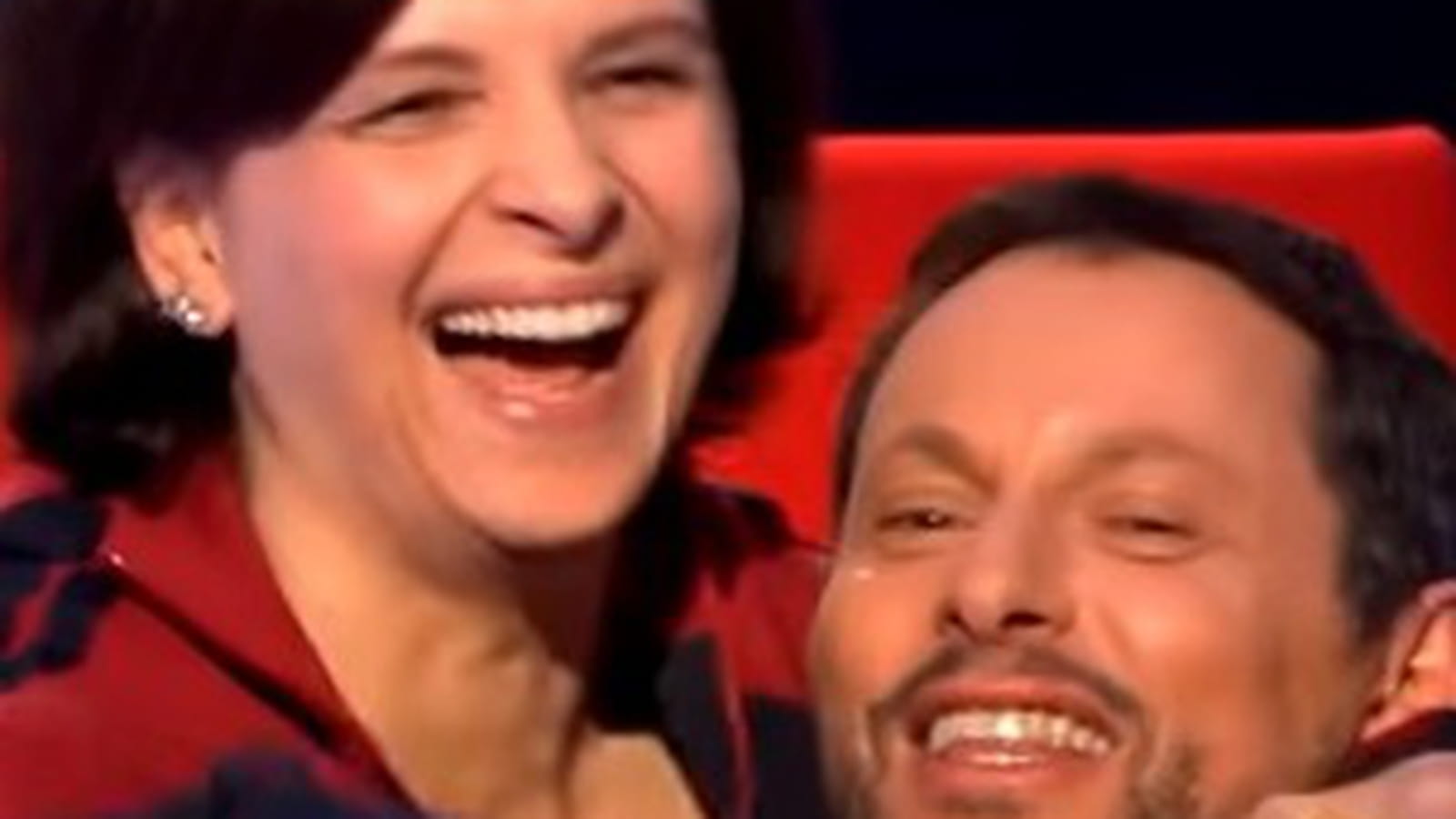 Juliette Binoche et Marc-Olivier Fogiel