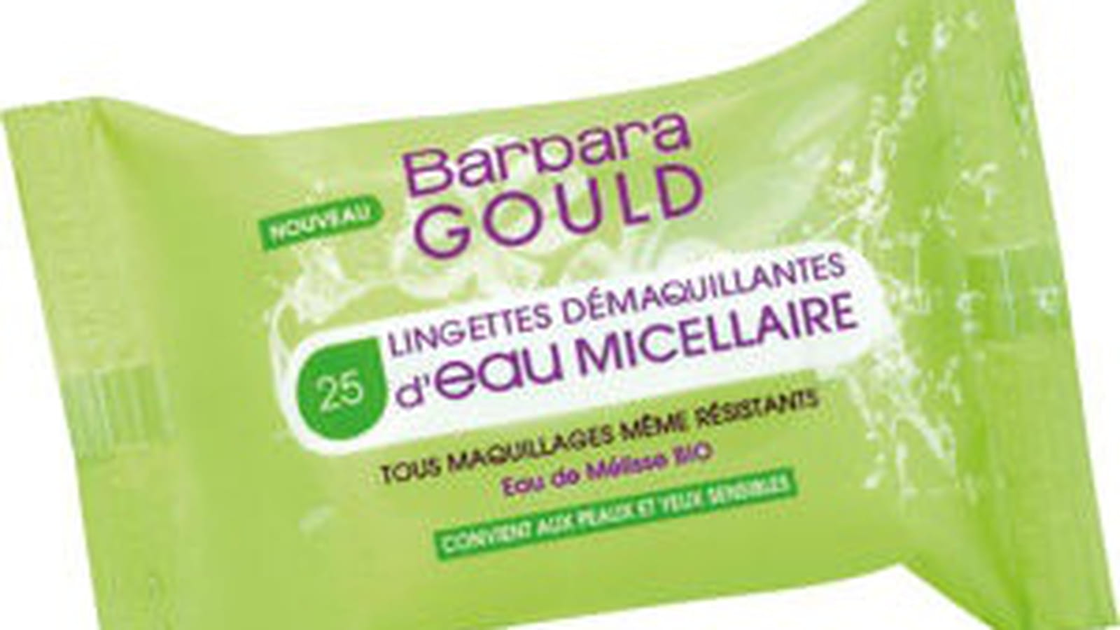 Lingettes démaquillantes d'Eau Micellaire de Barbara Gould