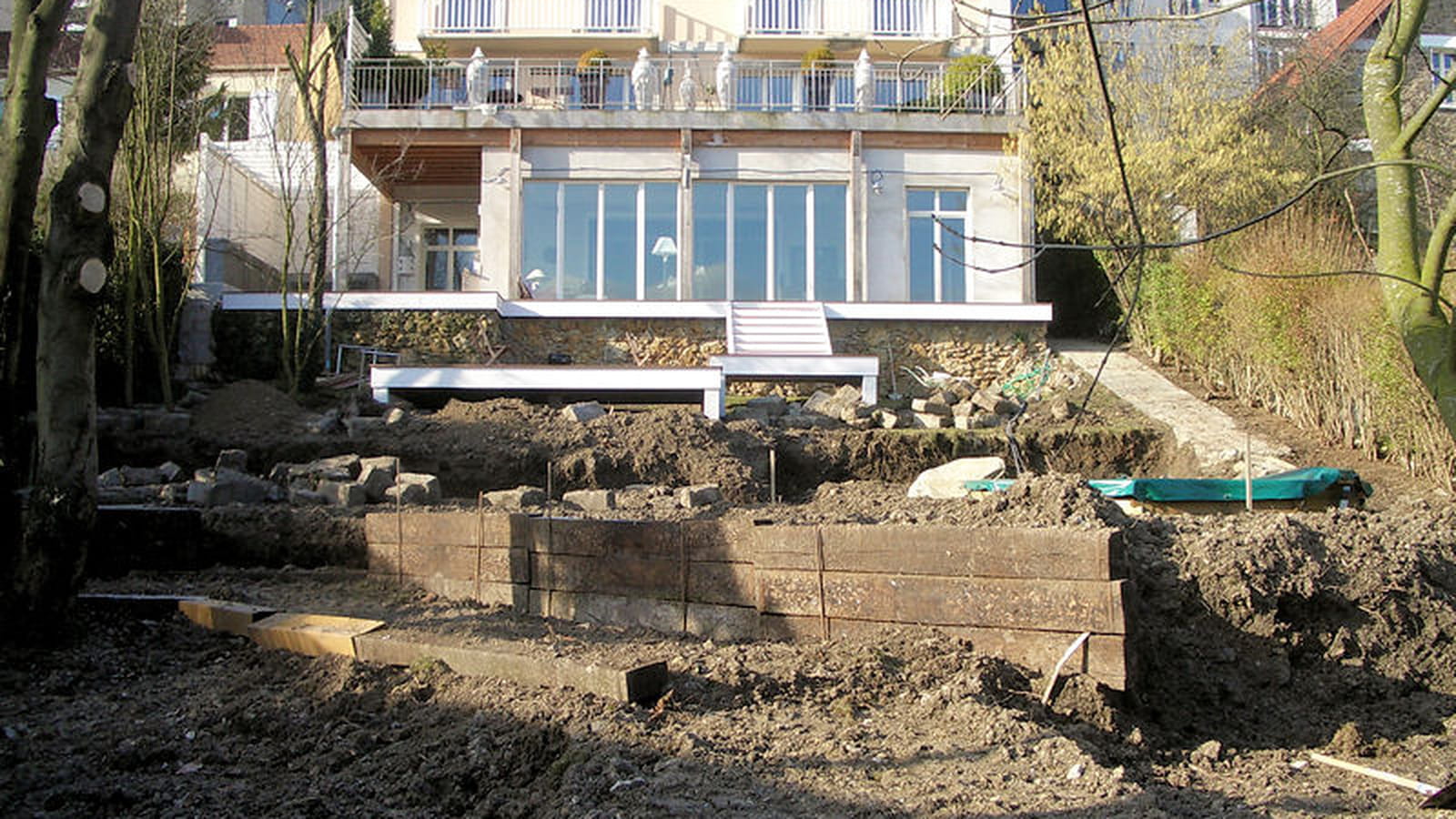 Haut du jardin en travaux