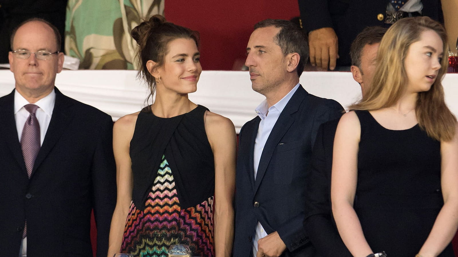 Le prince Albert II, Charlotte Casiraghi, Gad Elmaleh, Alexandra de Hanovre