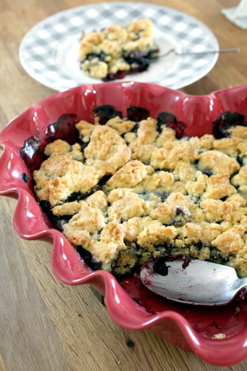 Crumble fraise et myrtilles