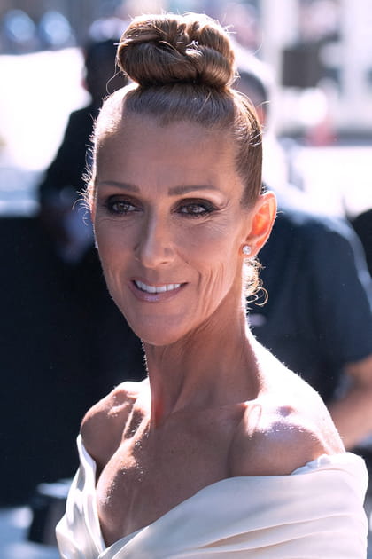 Le chignon ch&acirc;tain de C&eacute;line Dion