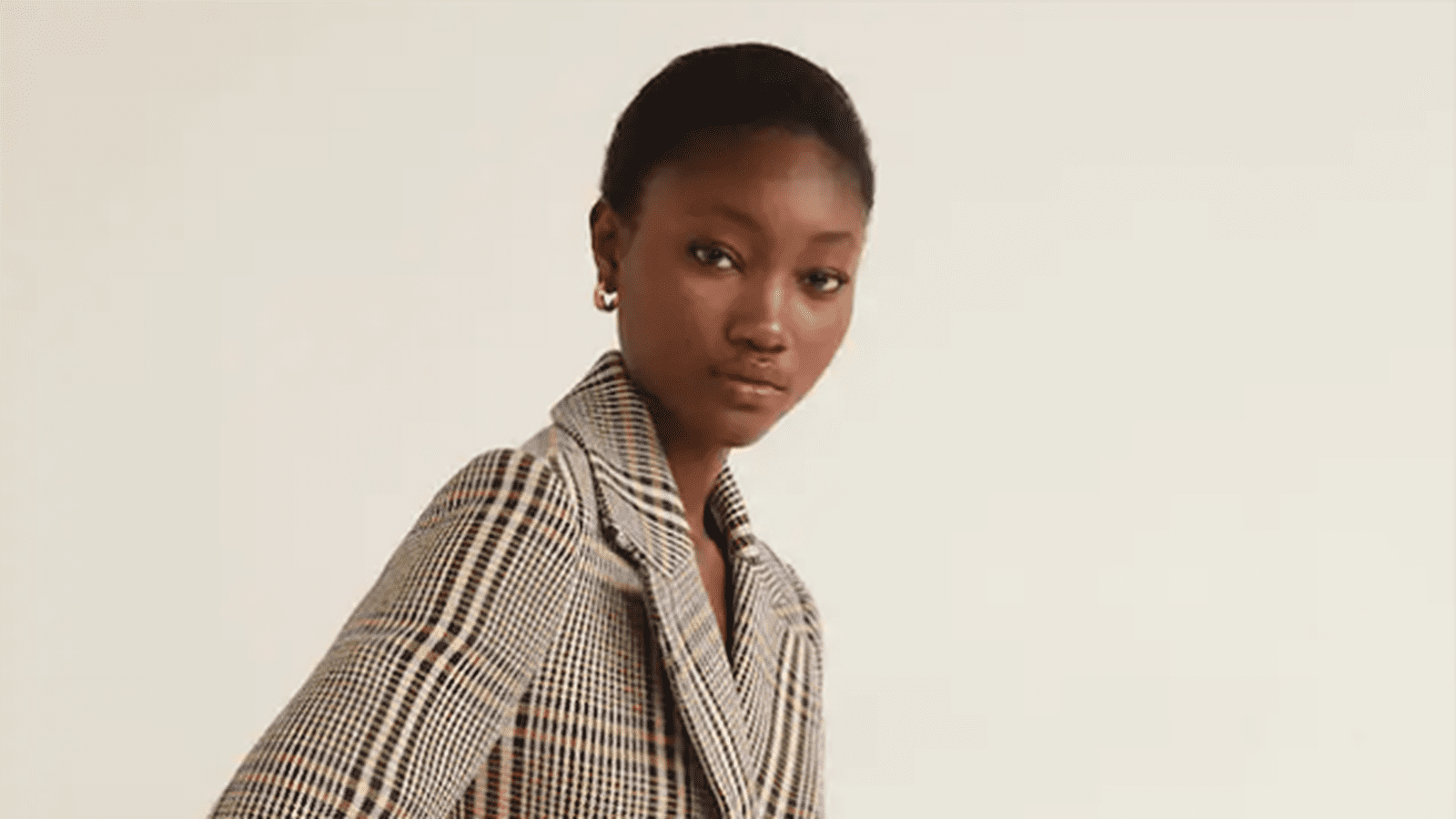 Veste structurée à carreaux 