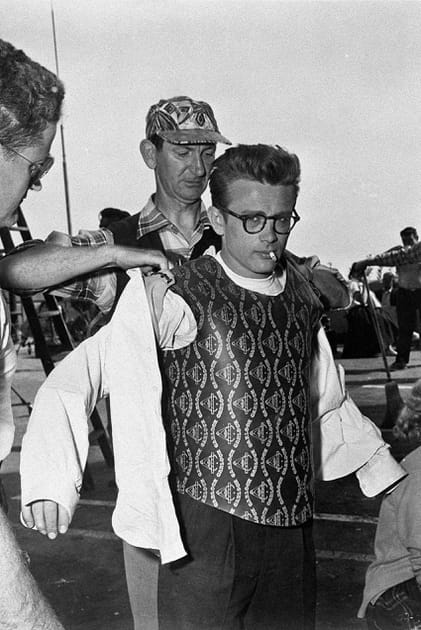 Pendant les essais de "La Fureur de Vivre"