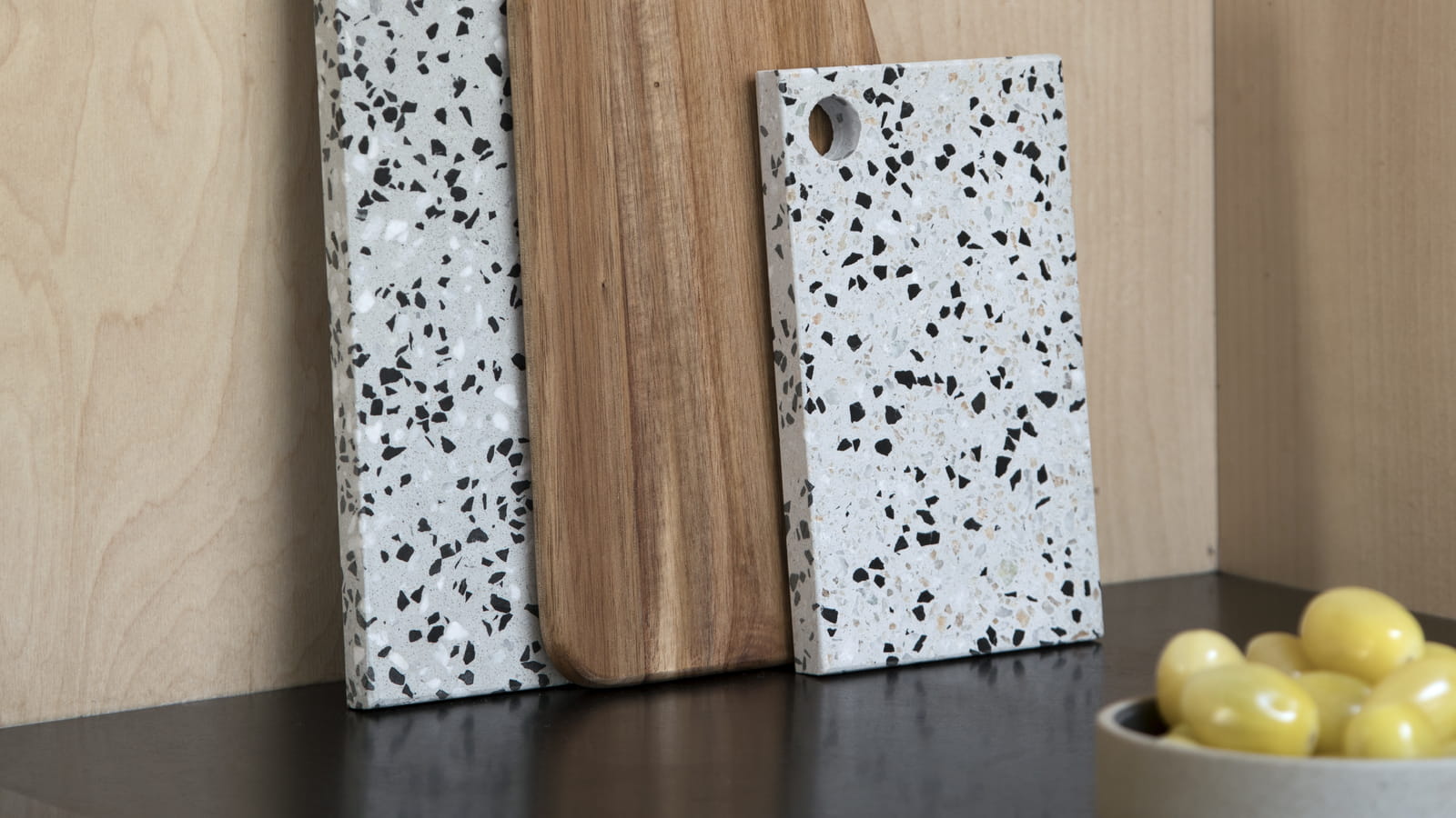 Plat de service terrazzo