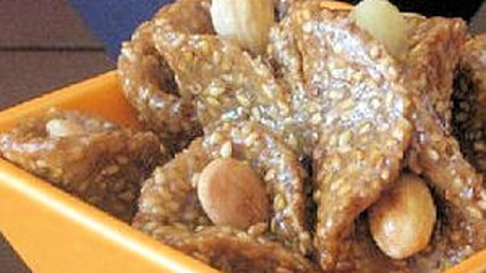 Babouches aux sésame et miel