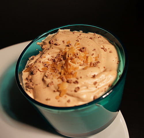 Mousse chocolat au lait et caramel pointe de sel