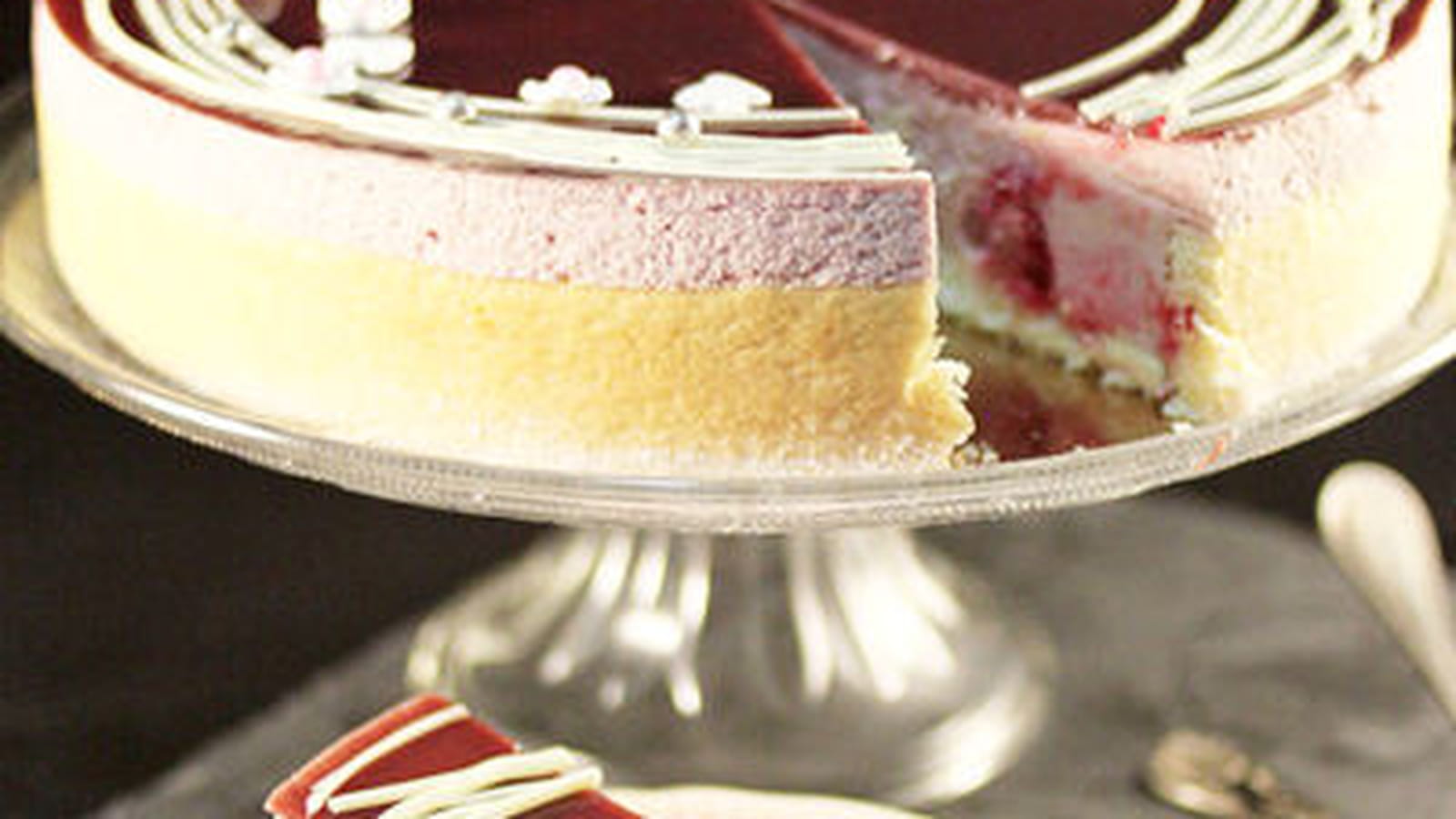 Entremets mousse framboise
