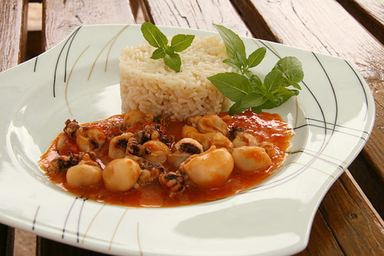 Recette de Supions sauce à l'armoricaine