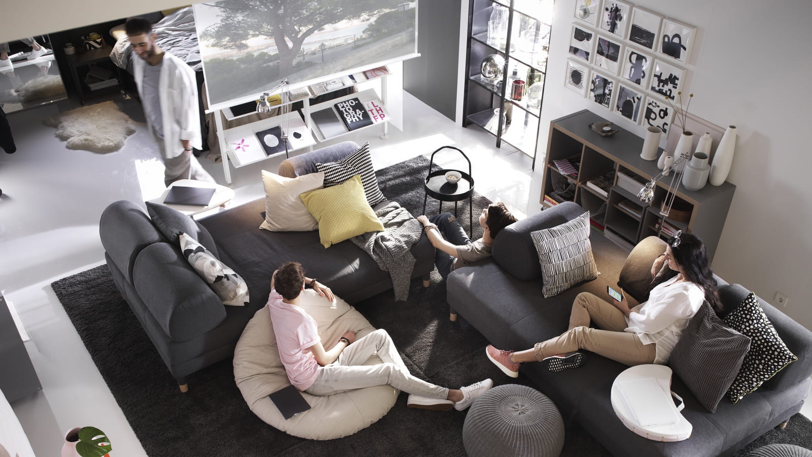 Salon façon colocation 