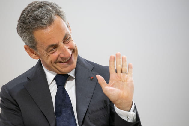 Nicolas Sarkozy, tout sourire