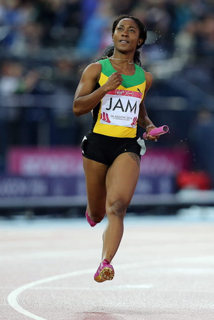 La sprinteuse Shelly-Ann Fraser-Pryce &agrave; Glasgow en 2014