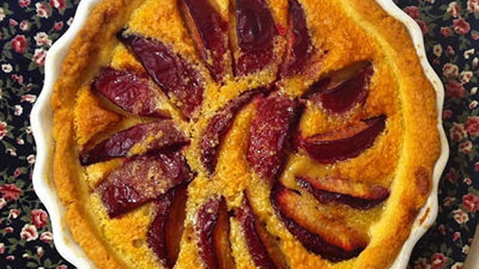 Tarte aux prunes rouges