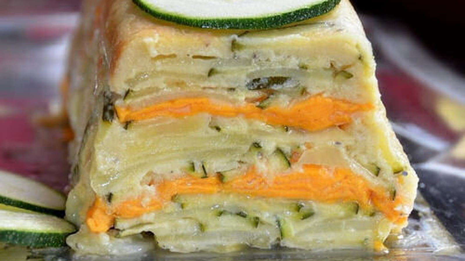 Gâteau invisible courgette, pomme de terre, mimolette