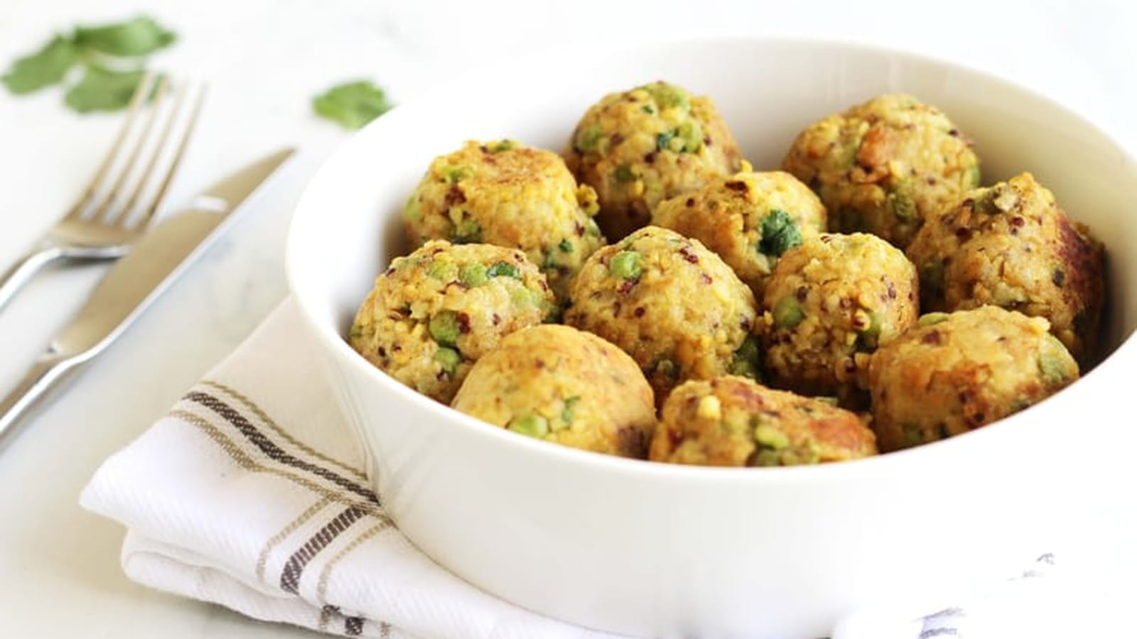 Boulettes de boulgour aux petits pois