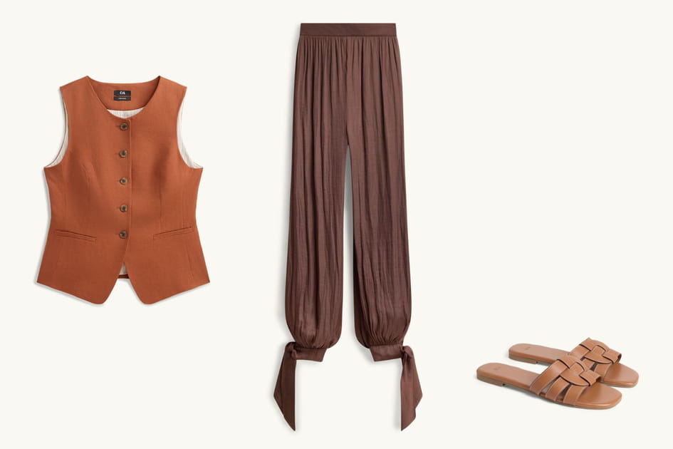 Gilet, pantalon et sandales, C&amp;A