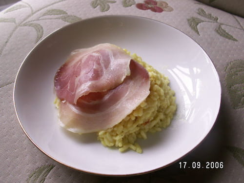 Risotto à la mozzarella de Bufflone et pancetta