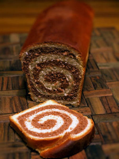 Pain de mie tourbillon au chocolat