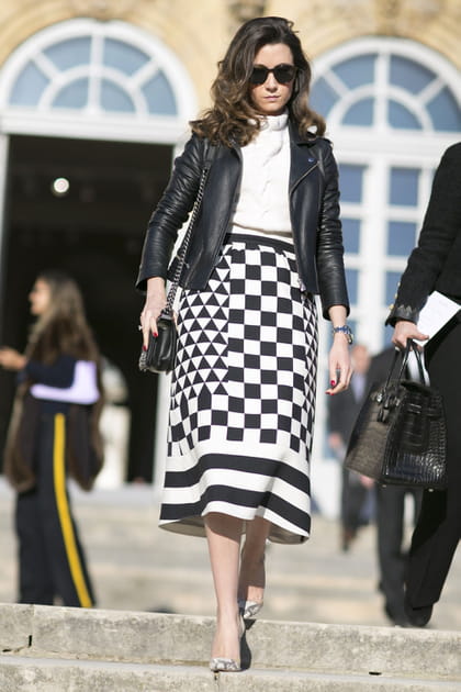 Street style à Paris : le damier