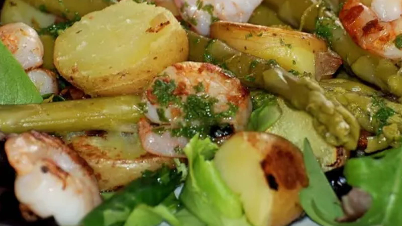 Salade tiède terre-mer
