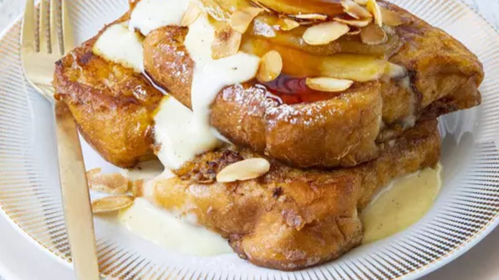 Pain perdu et sa crème anglaise